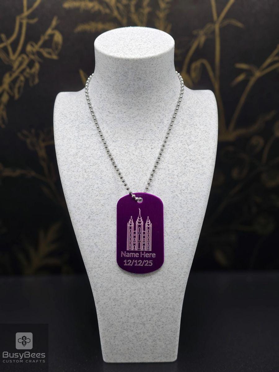 Personalized LDS temple dog tag – photo 5