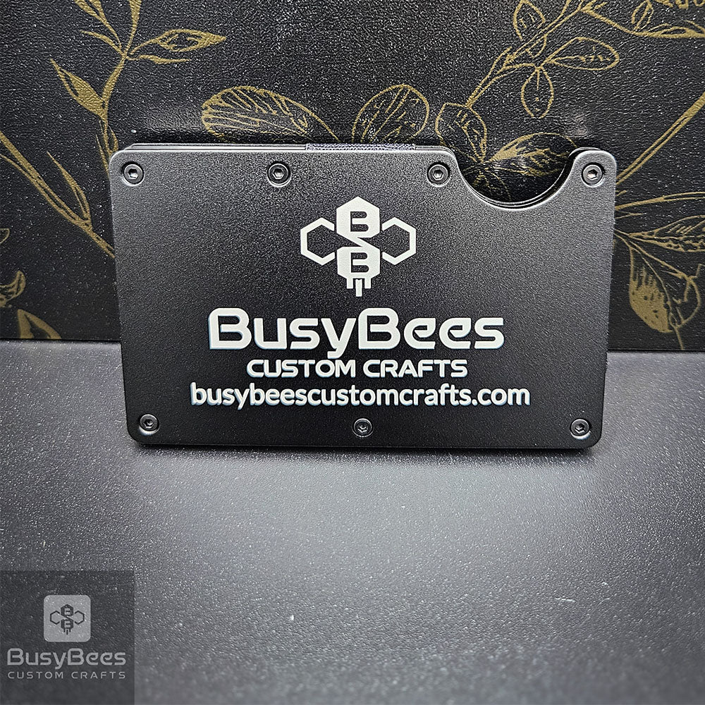 Custom business logo metal wallet