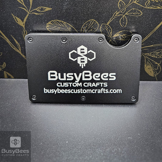 Custom business logo metal wallet