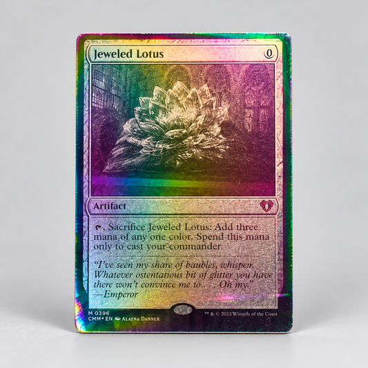Jeweled Lotus iridescent metal proxy card