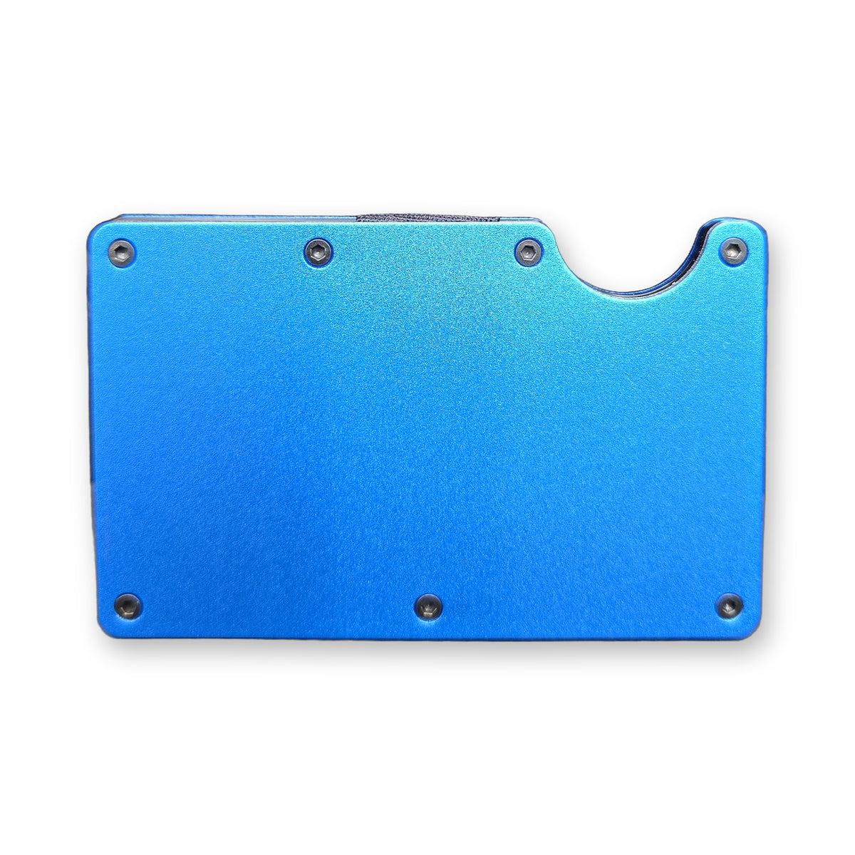Blank unengraved RFID metal wallet – Blue