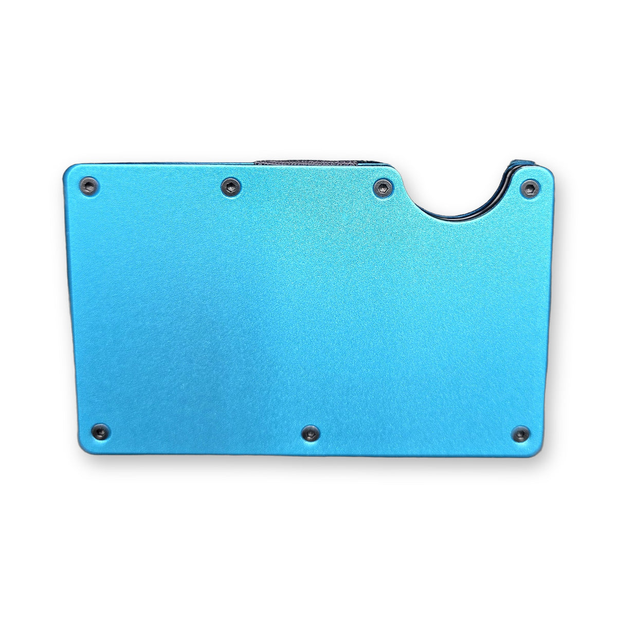 Blank unengraved RFID metal wallet – Light Blue