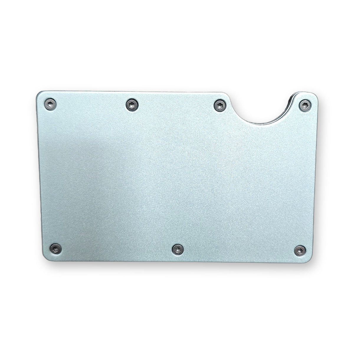 Blank unengraved RFID metal wallet – Pale Mint Silver