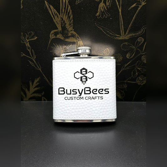 Engraved stainless steel flask