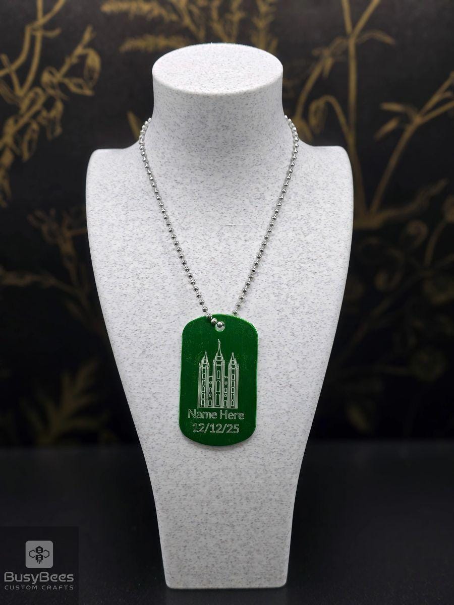 Personalized LDS temple dog tag – photo 3