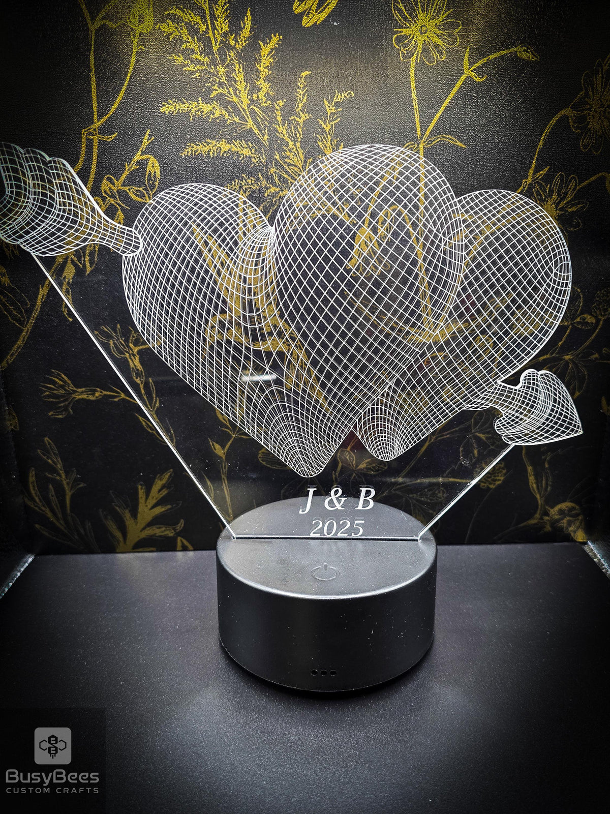 Personalized laser-engraved LED heart sign – photo 3