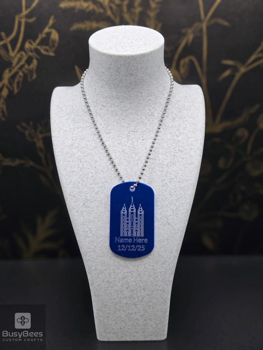 Personalized LDS temple dog tag – photo 4