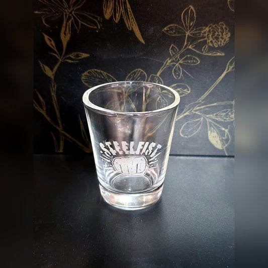 Engraved shot glass